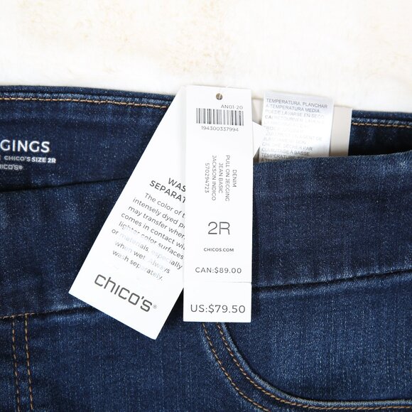 CHICO'S New Pull On High-Waist Medium Wash Jegging - Picture 7 of 16